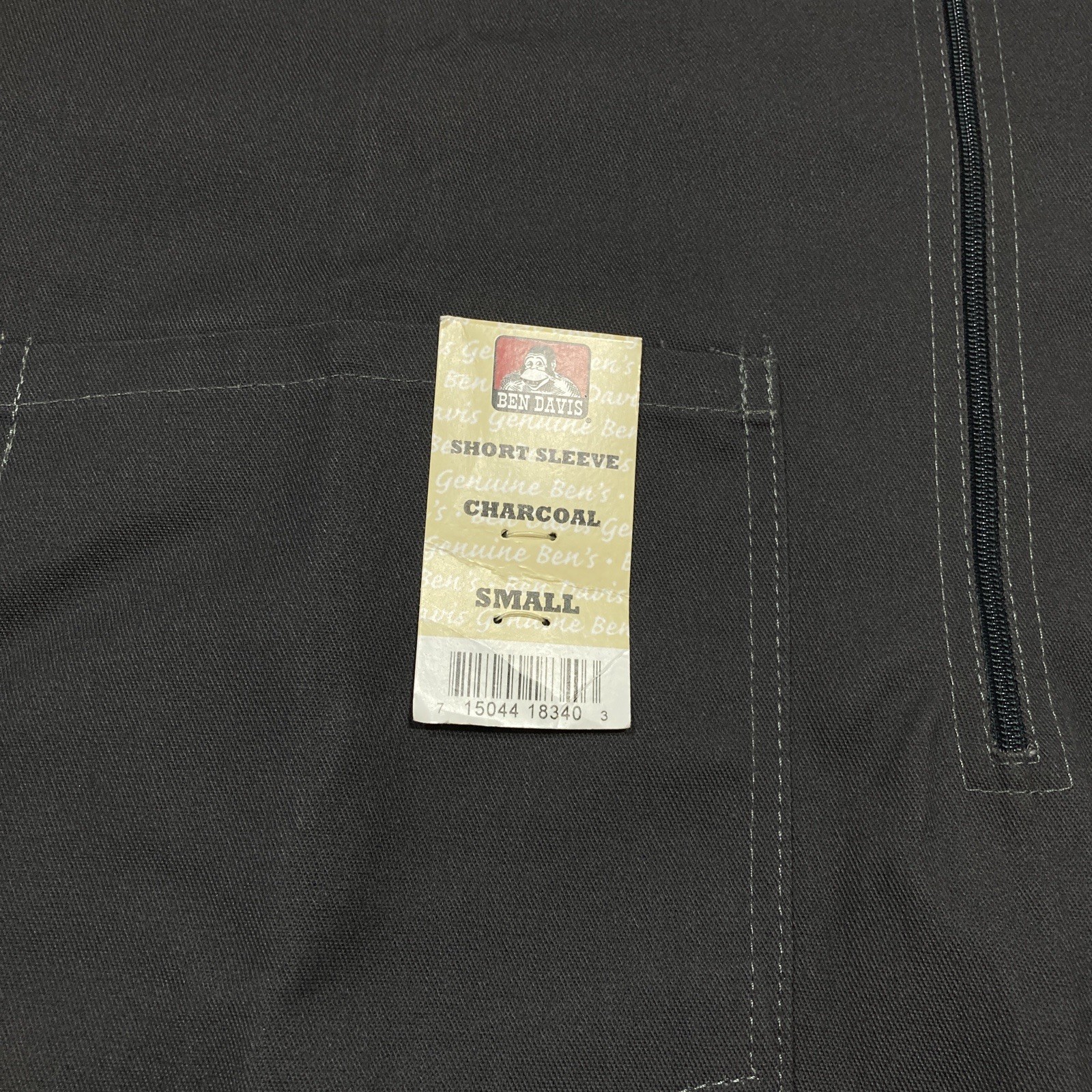 Ben Davis Shirt Small NEW Mechanic Work-wear Half Zip Button Up Tee NWT gallery