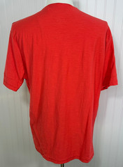 PROJEK RAW Men’s RED Graphic Print V Neck Cotton Tshirt Detroit Denim – SIZE XL