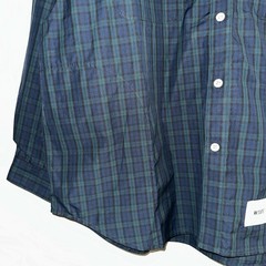 WTAPS Broadcloth Black Watch Check Shirt In Green Men’s (3) Large