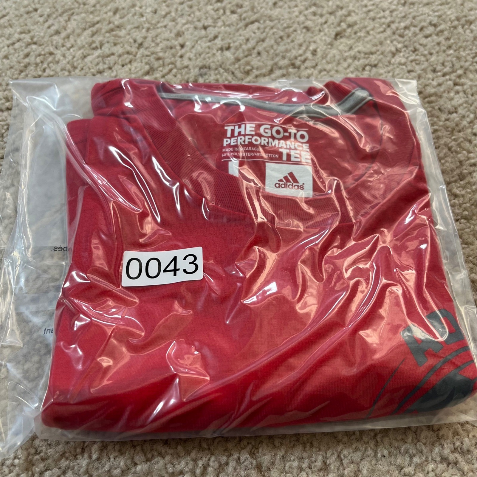 Adidas Soccer The Go-To Performance Tee Mens Large Red Climalite Graphic T-Shirt gallery