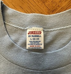 VINTAGE Jerzees TShirt Men’s Size Large Blue Golf Chick Duck 80s Made In USA VTG