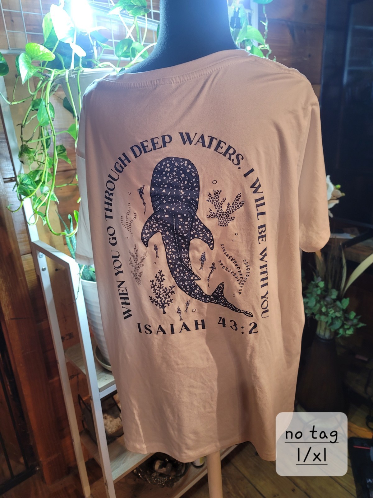 No Tag Unisex Adult Men's T-shirt Large / XL Jesus Bible Verse gallery