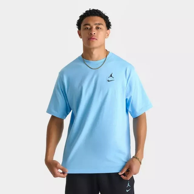 Men’s Jordan Brooklyn Swoosh Logo T-Shirt – Blue Chill Black II2337-497