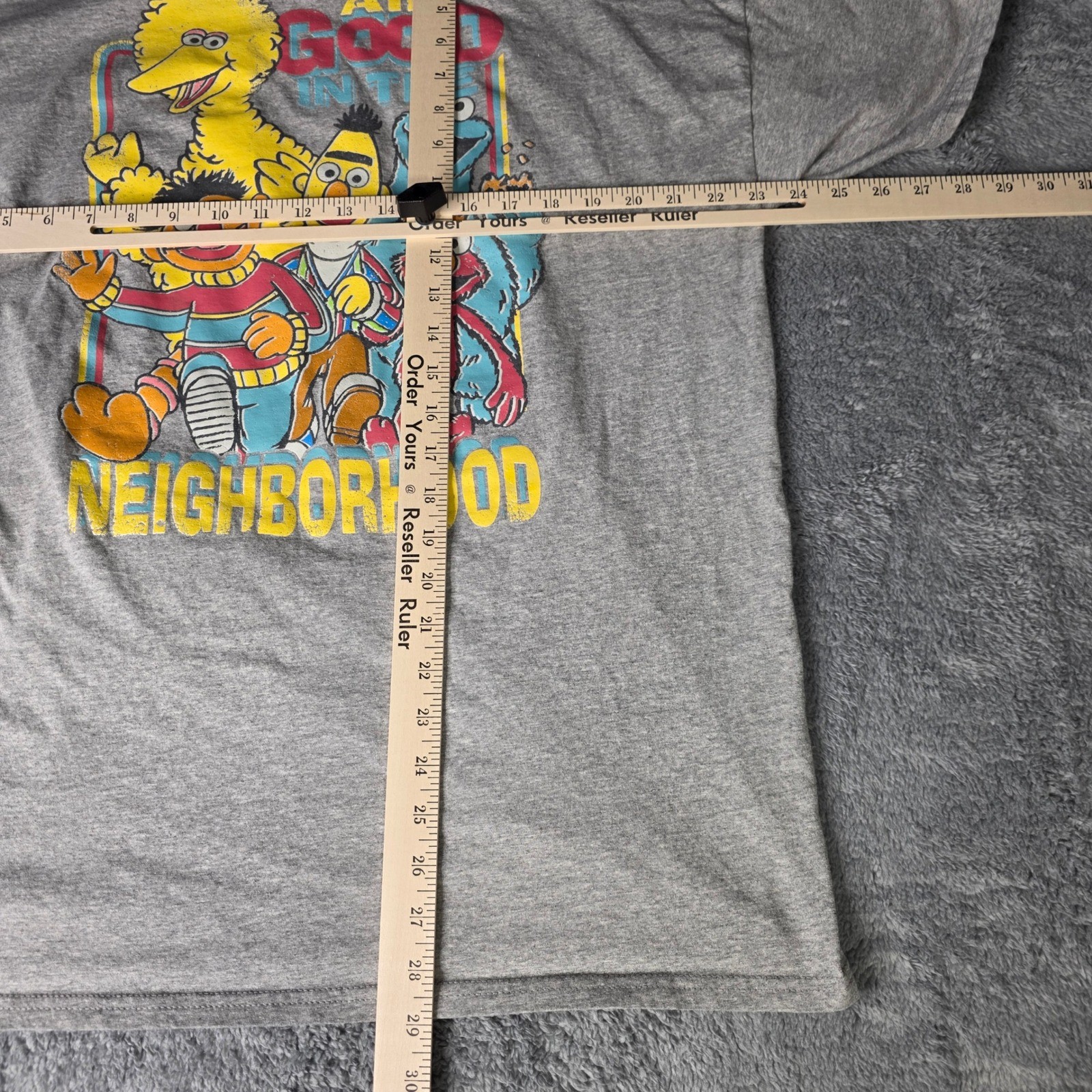 Sesame Street Mens 2XL T-Shirt Gray All Good In The Neighborhood Graphic Tee gallery