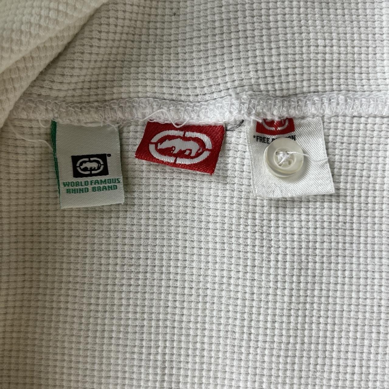 Vintage Ecko Unltd Thermal Shirt Henley Mens Medium White Waffle Knit Hip Hop gallery