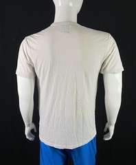 VISSLA Front Pocket Horizontal Stripe Ivory T Shirt, A Grade, Men’s Size Medium