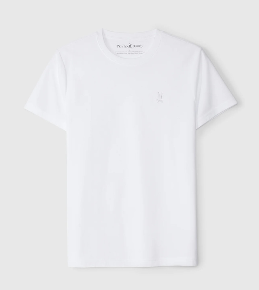 *NEW* Men Psycho Bunny Stanford Pique Graphic Tee WHITE (B6U340B200 100) gallery