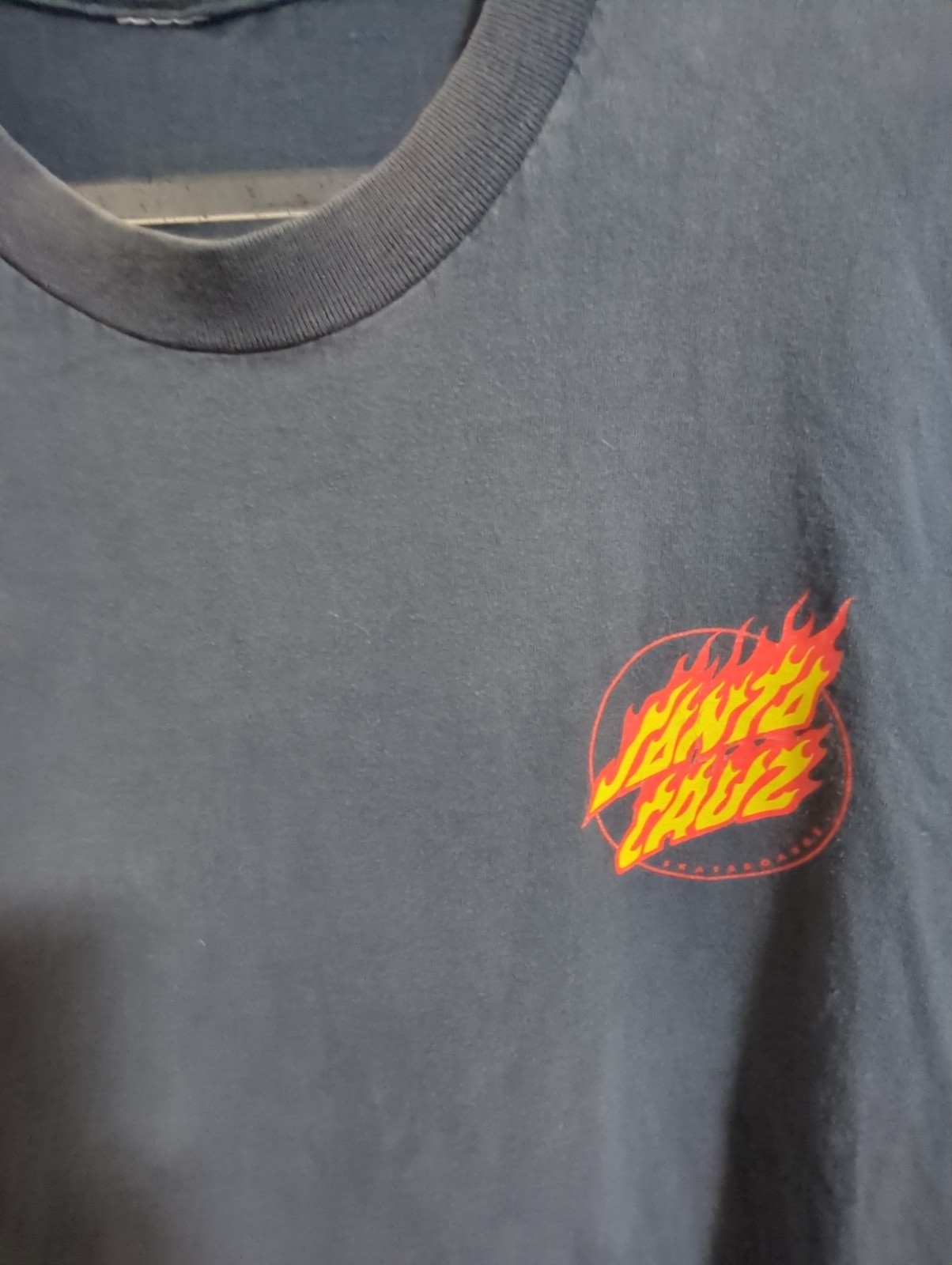 Vintage Santa Cruz Shirt Men's Blue Skateboard Surf Beach Chest Logo gallery