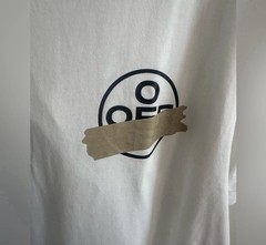 Off-White White & Gold Oversized T-Shirt, in Product Bag, Size XS NWOT