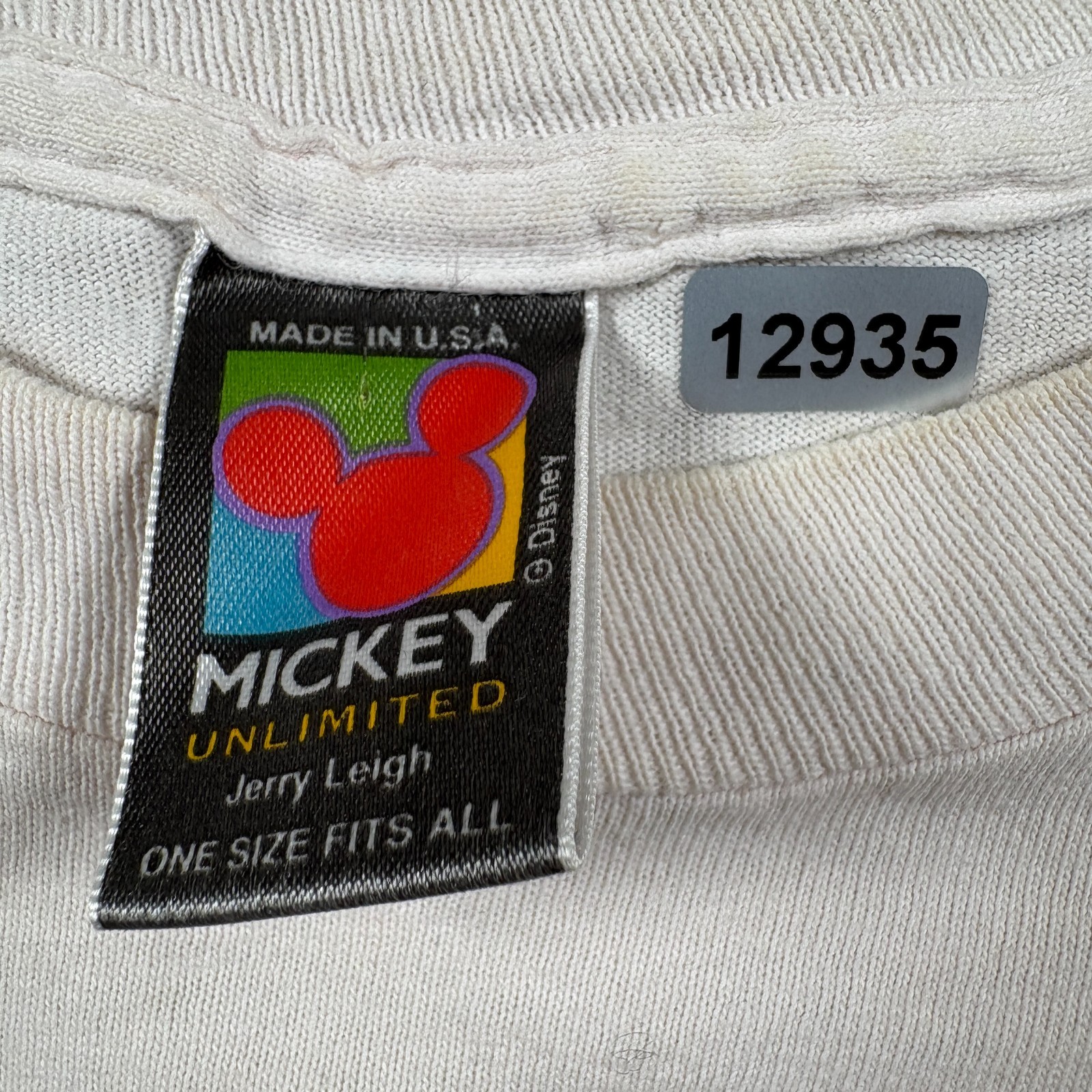Vintage Y2K Mickey Unlimited T-Shirt Mens OSFA White Minnie Mouse Single Stitch gallery
