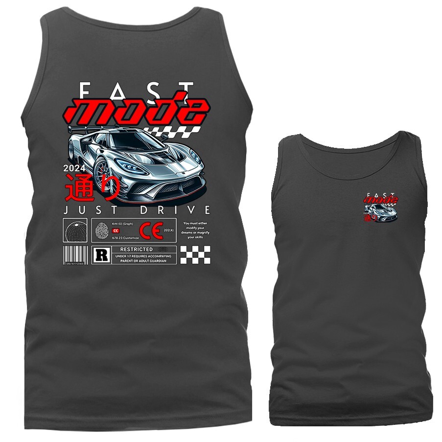 Fast Mode Imported Tuned Custom JDM Sports Car Graphic Tank Top gallery