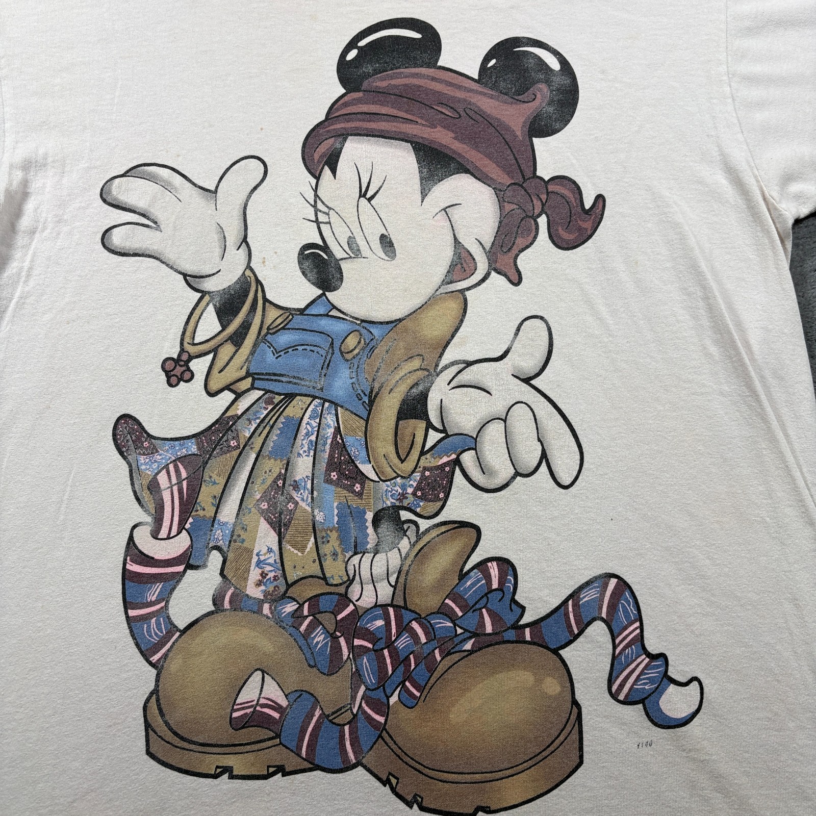 Vintage Y2K Mickey Unlimited T-Shirt Mens OSFA White Minnie Mouse Single Stitch gallery