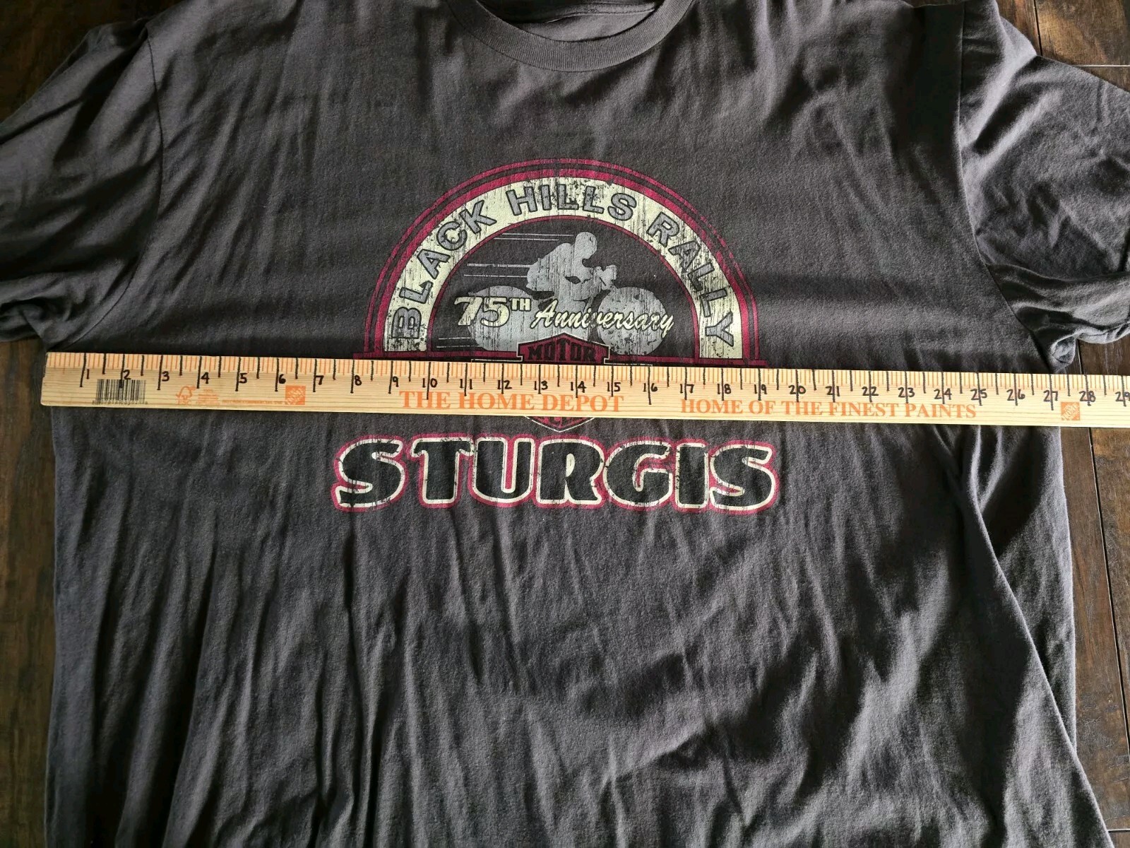 Harley Davidson Sturgis 75th Anniversary T Shirt Gray 3XLT. See Measurements gallery