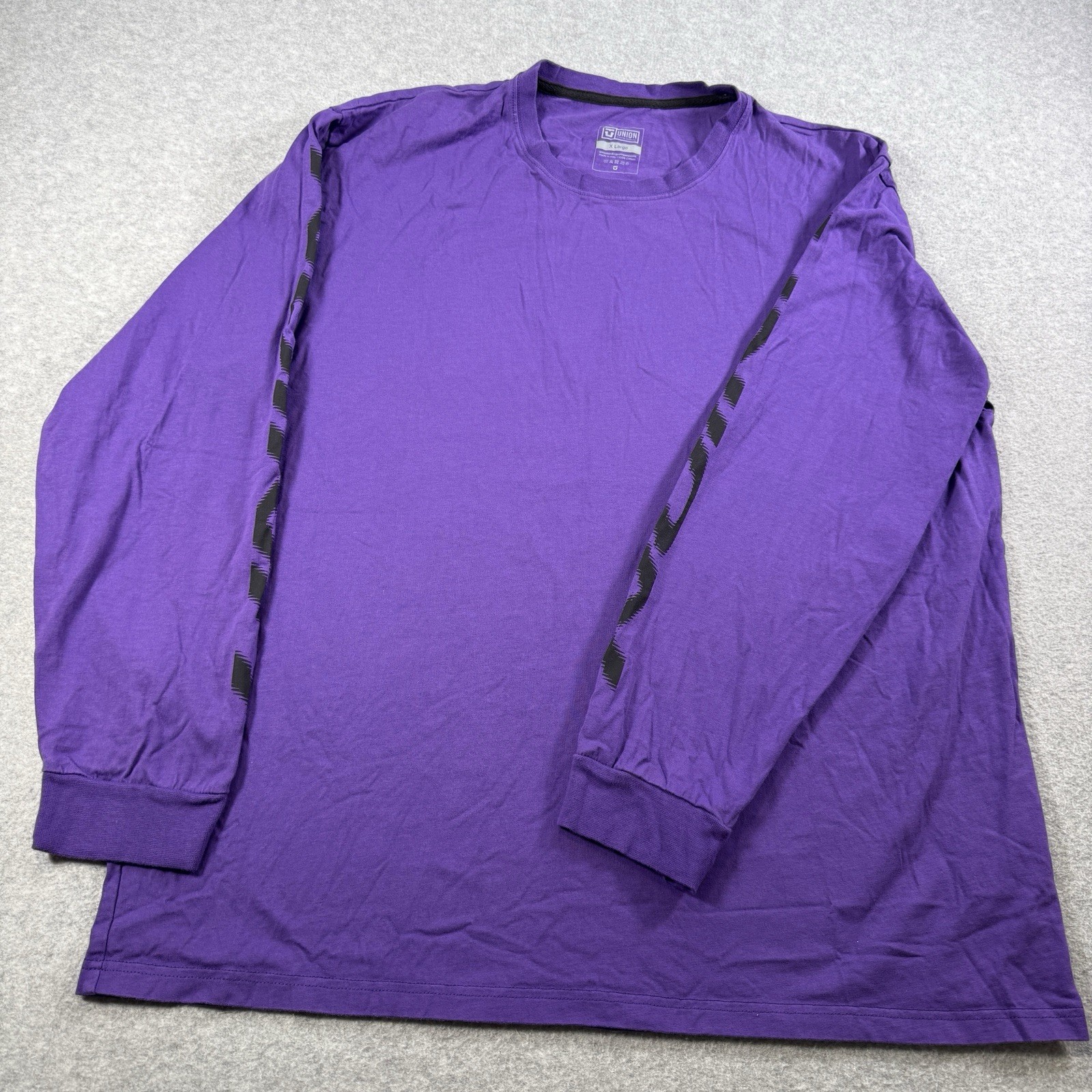 Union Bindings LS Purple T Shirt XL Crewneck Sleeve Logos Cotton Made in Italy gallery