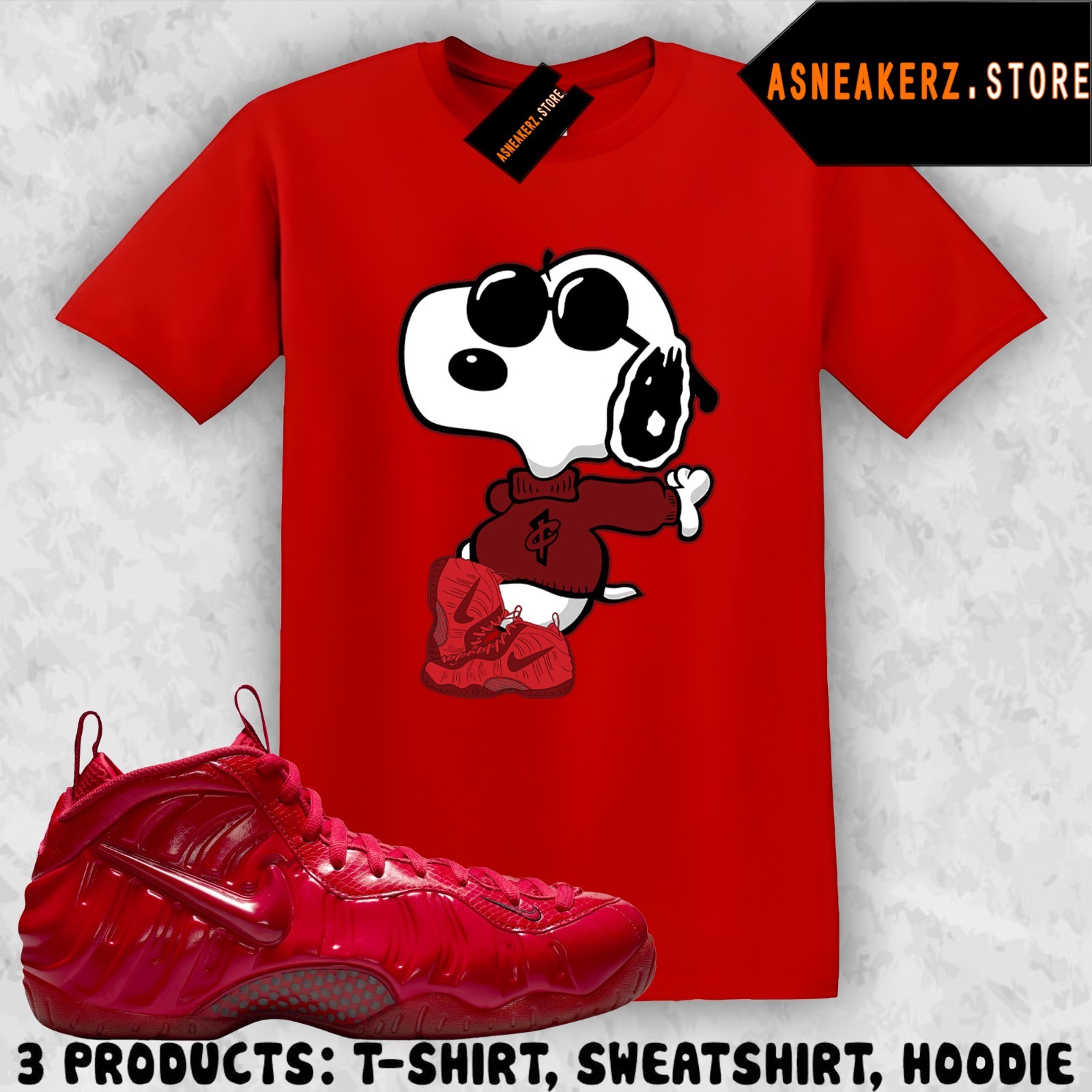 Shirt To Match Foamposite Pro Gym Red 2026 Sneaker Matching Tee Joe Cool T-Shirt gallery