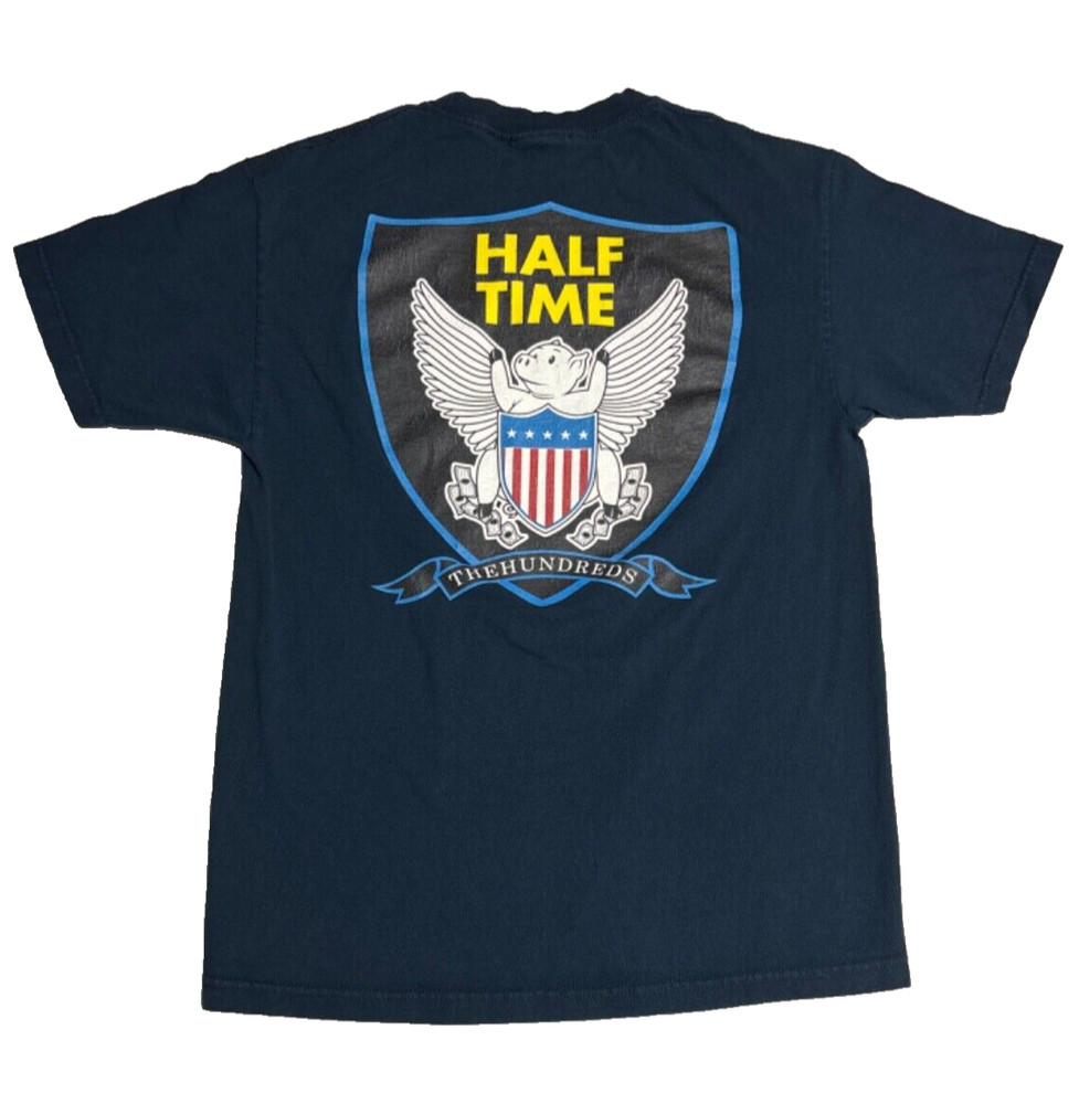 The Hundreds Brand Security Officer T-Shirt Large Navy Blue 2012 Rare Hip Hop