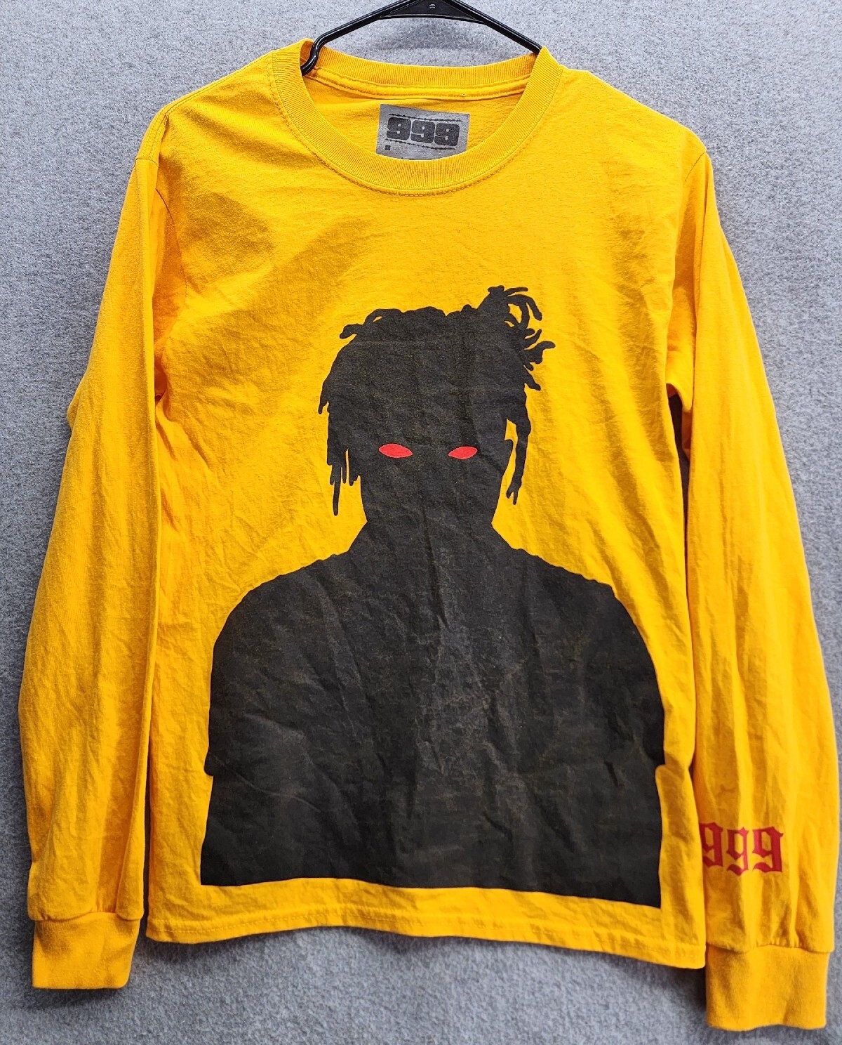 999 Shirt Mens size Small Yellow Red Eye Juice WRLD World Long Sleeve gallery