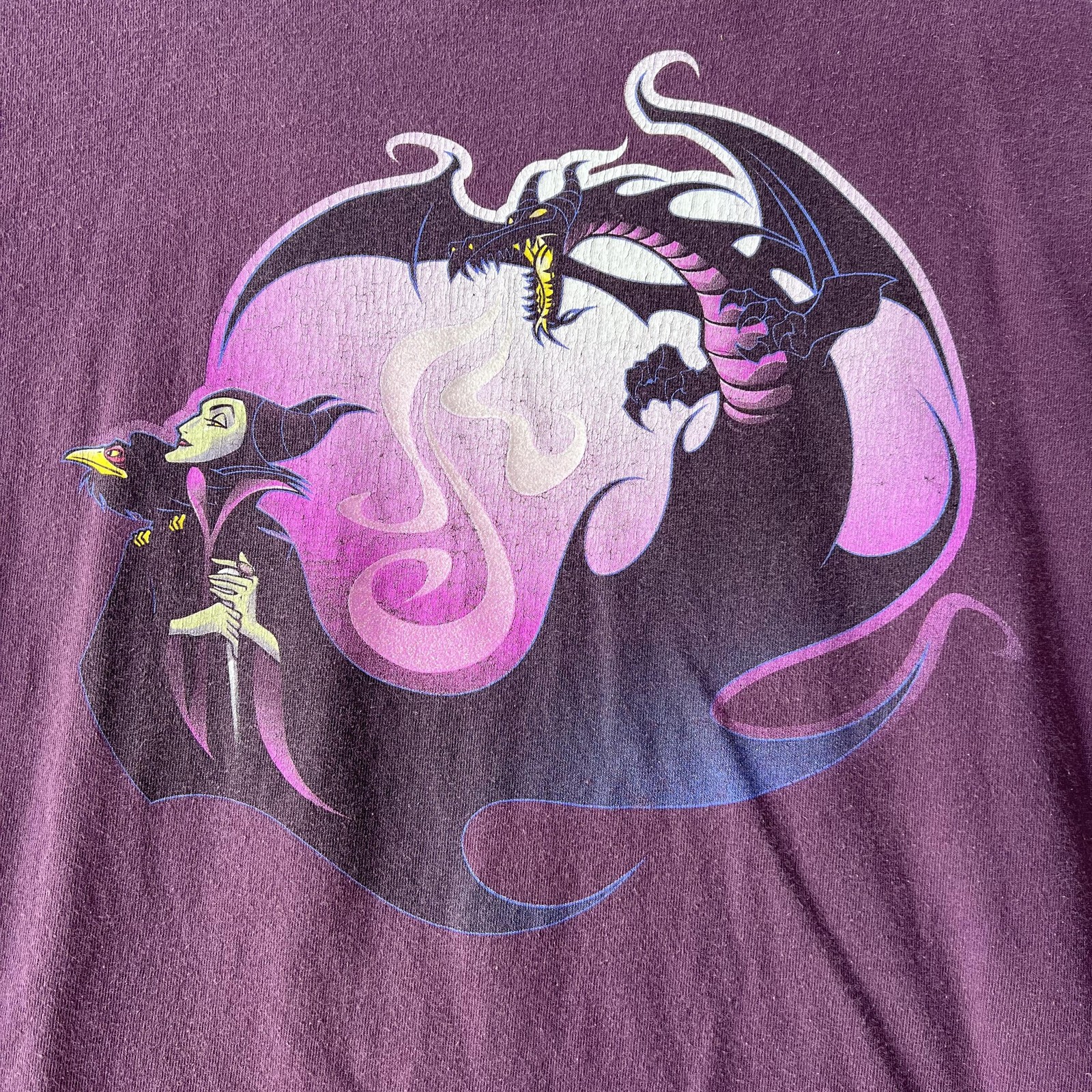 Disney Villains Maleficent Shirt Mens Large Dragon Graphic Magic T-Shirt Tee gallery
