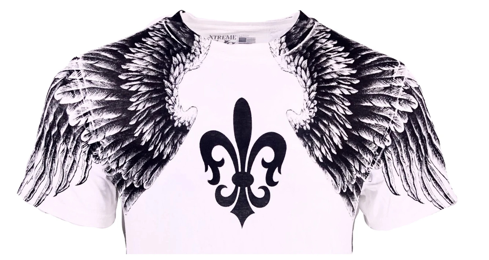 Xtreme Couture Affliction Men's T-Shirt AEROSMITH WHITE Wings Biker Tattoo MMA gallery