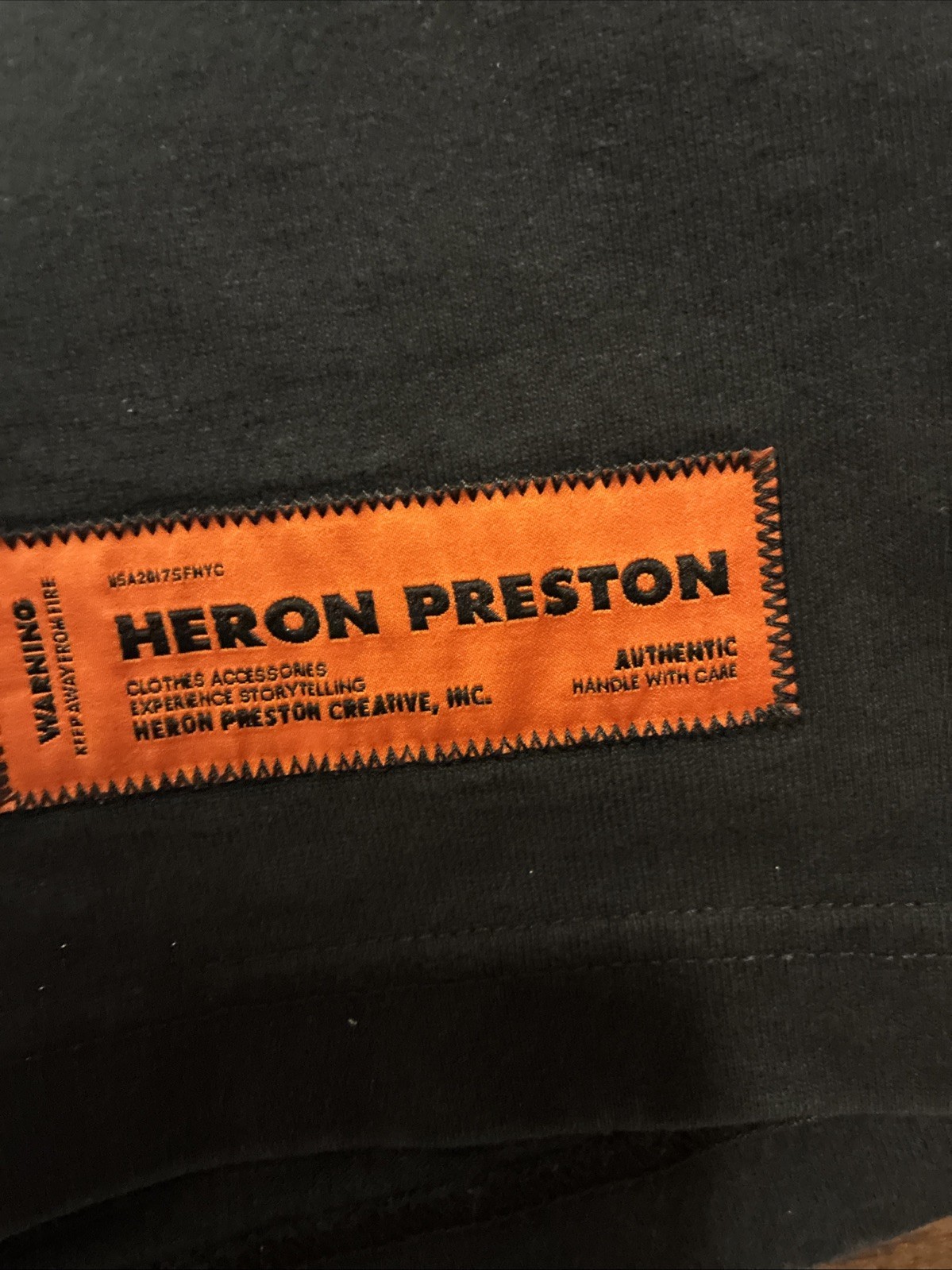 Heron Preston CTNMB Mock NeckShort Sleeve Virgil Abloh Size Medium Black RARE gallery