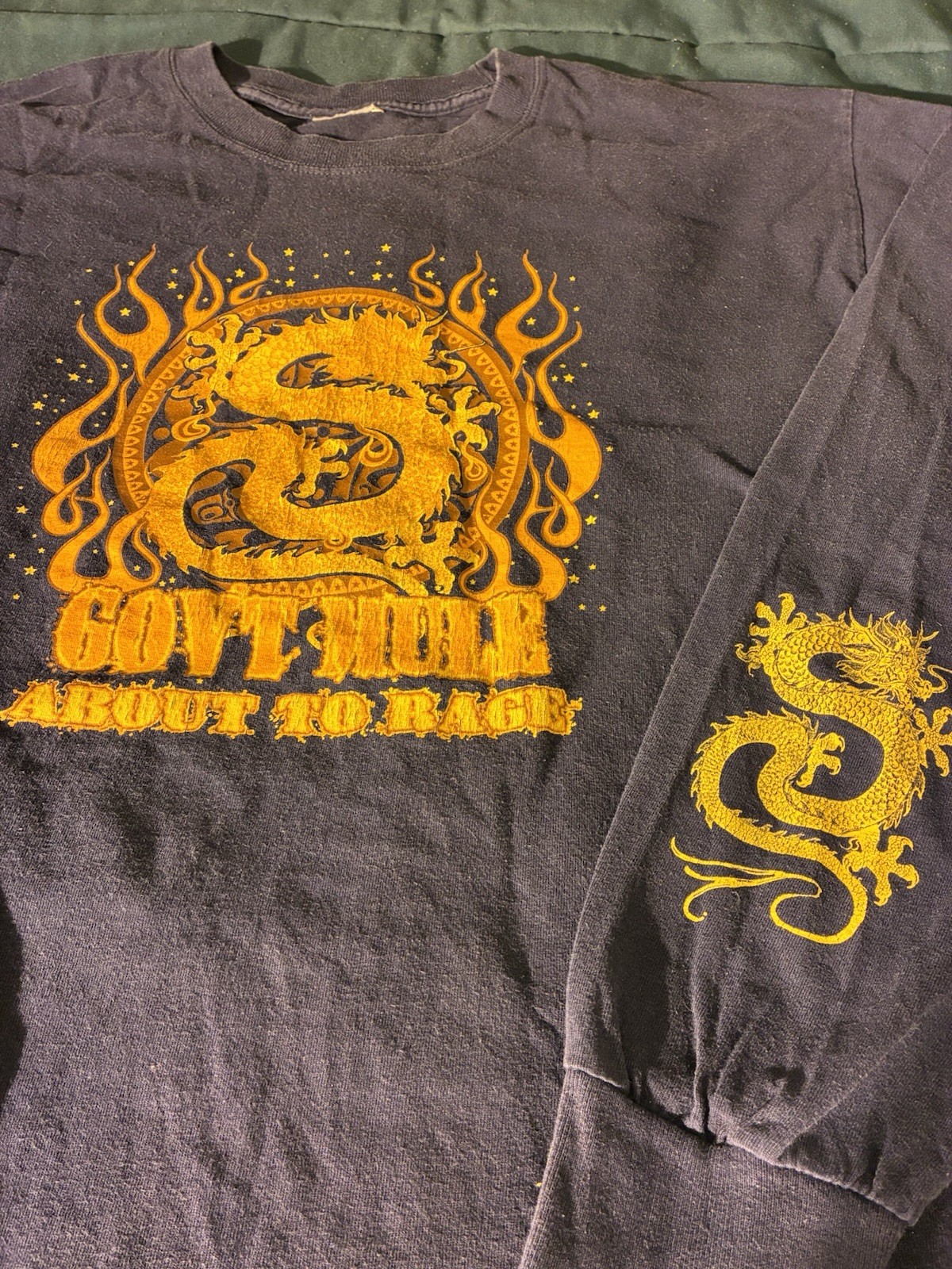 GOVT MULE - About to Rage T Shirt Long Sleeve Size Large 2 Sided Black gallery