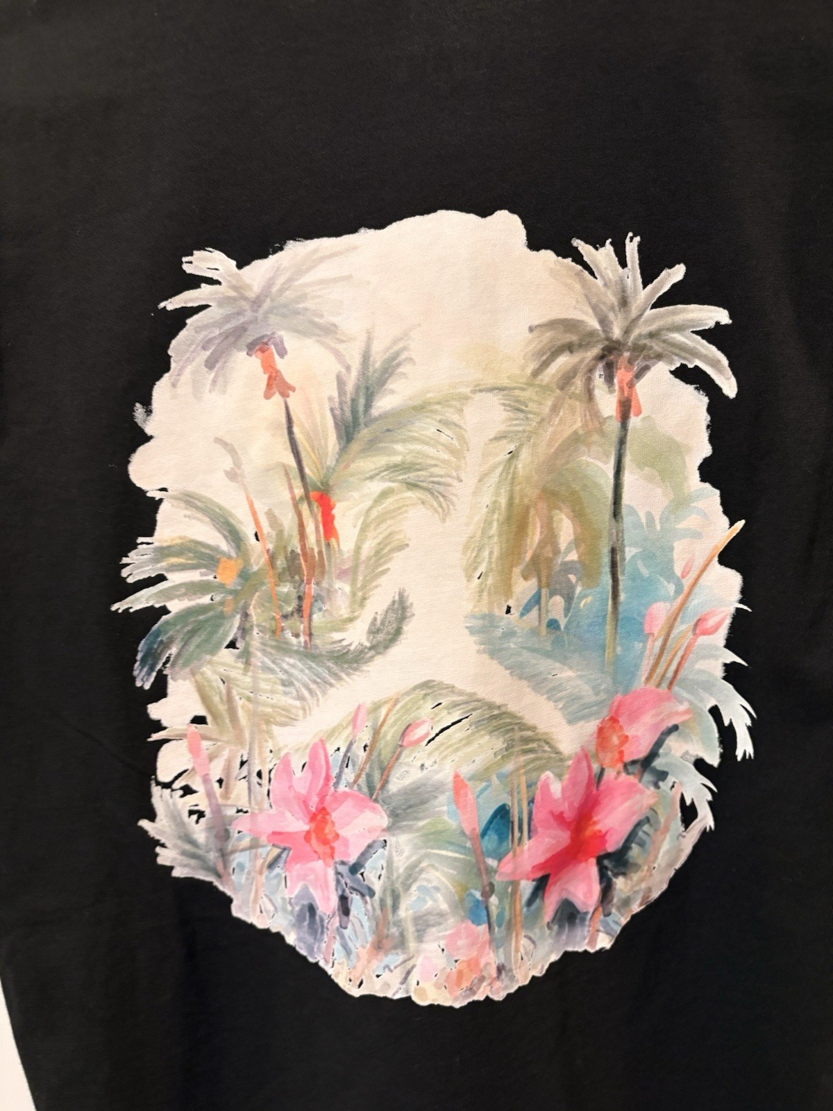 NIKE AIR JORDAN TEE T SHIRT BLACK IB7520-010 Floral Tropical Men’s S NWT gallery
