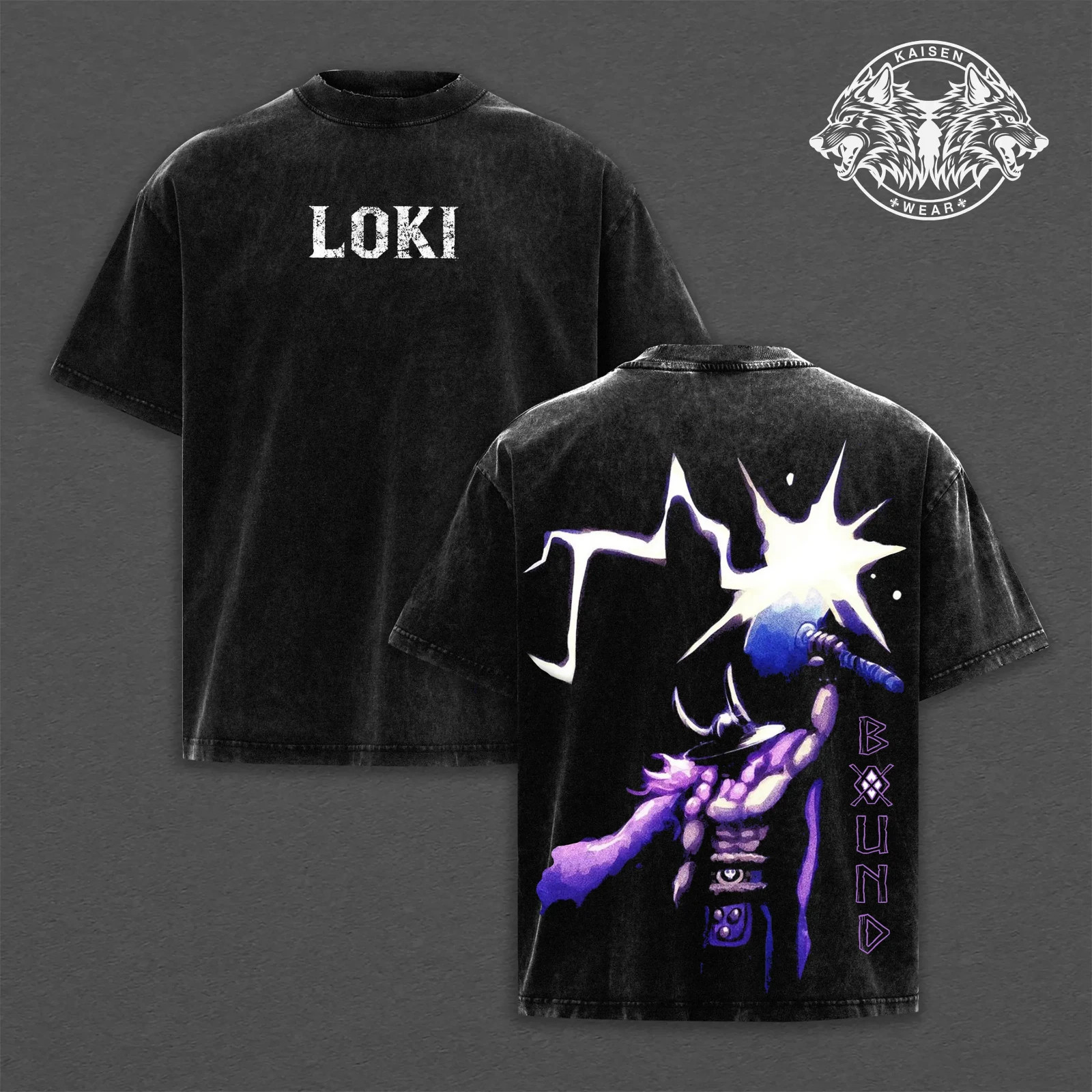 Vintage Washed Loki Graphic Streetwear Collection: Heavyweight Oversized T-Shirt gallery