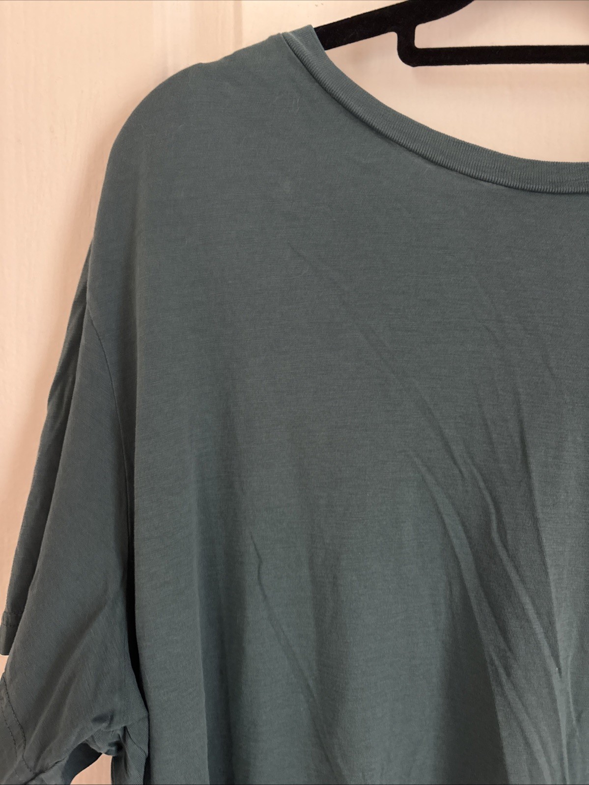 Mens UnTuckit EcoSoft Pocket Tee T Shirt Pima Cotton Crewneck Teal Sz XXX Large gallery