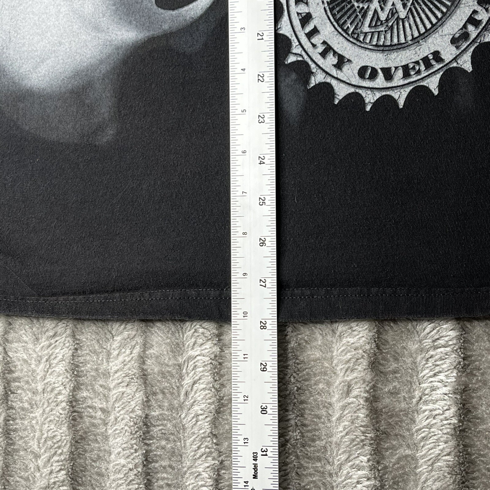 IV Letter Word Black Short Sleeve T-shirt AOP Adult L Cotton gallery