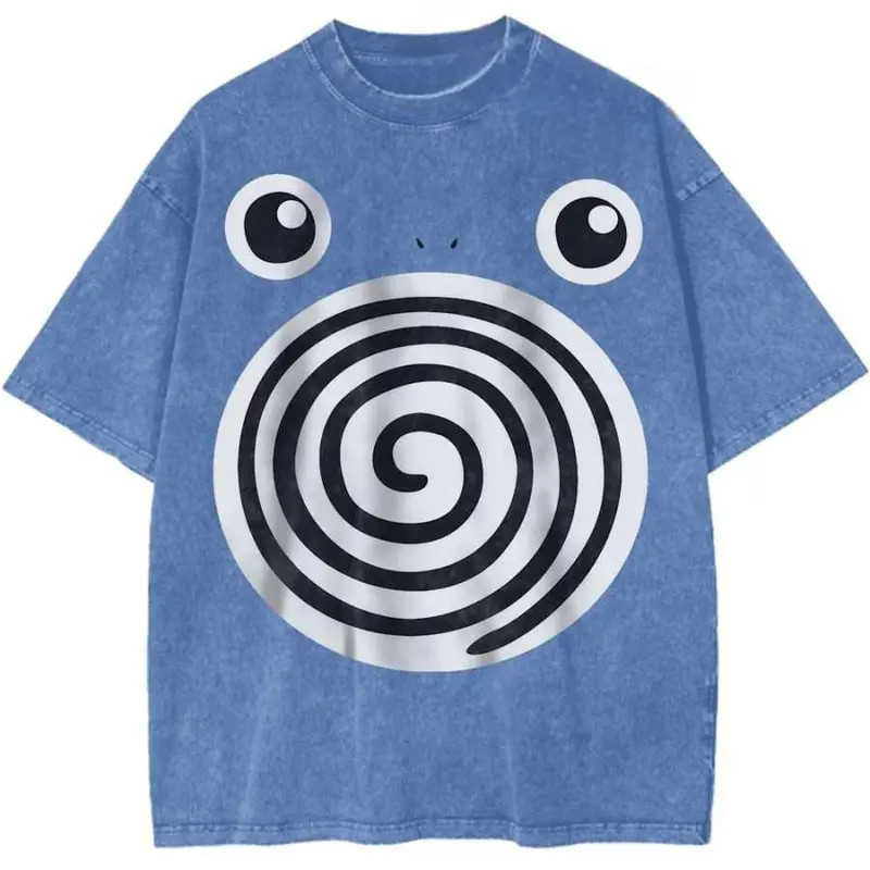 Poliwhirl Vintage Graphic Oversized T-Shirt Anime Unisex Tee gallery