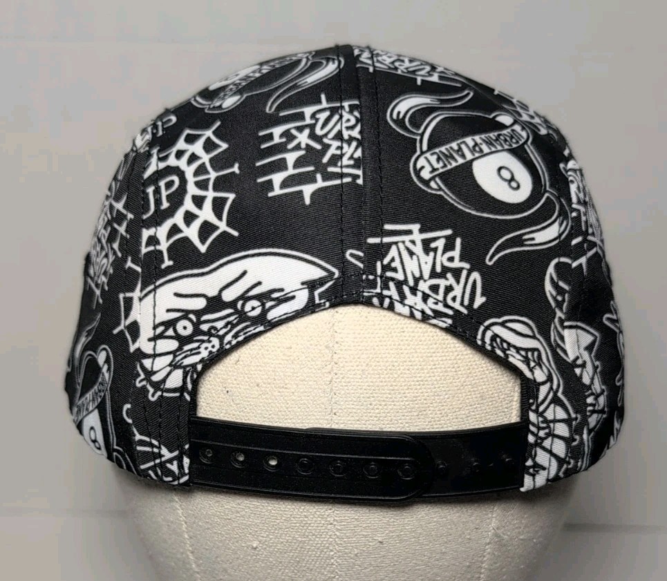 Urban Planet Streetwear Hat Adjustable Black/White Tattoo Style gallery