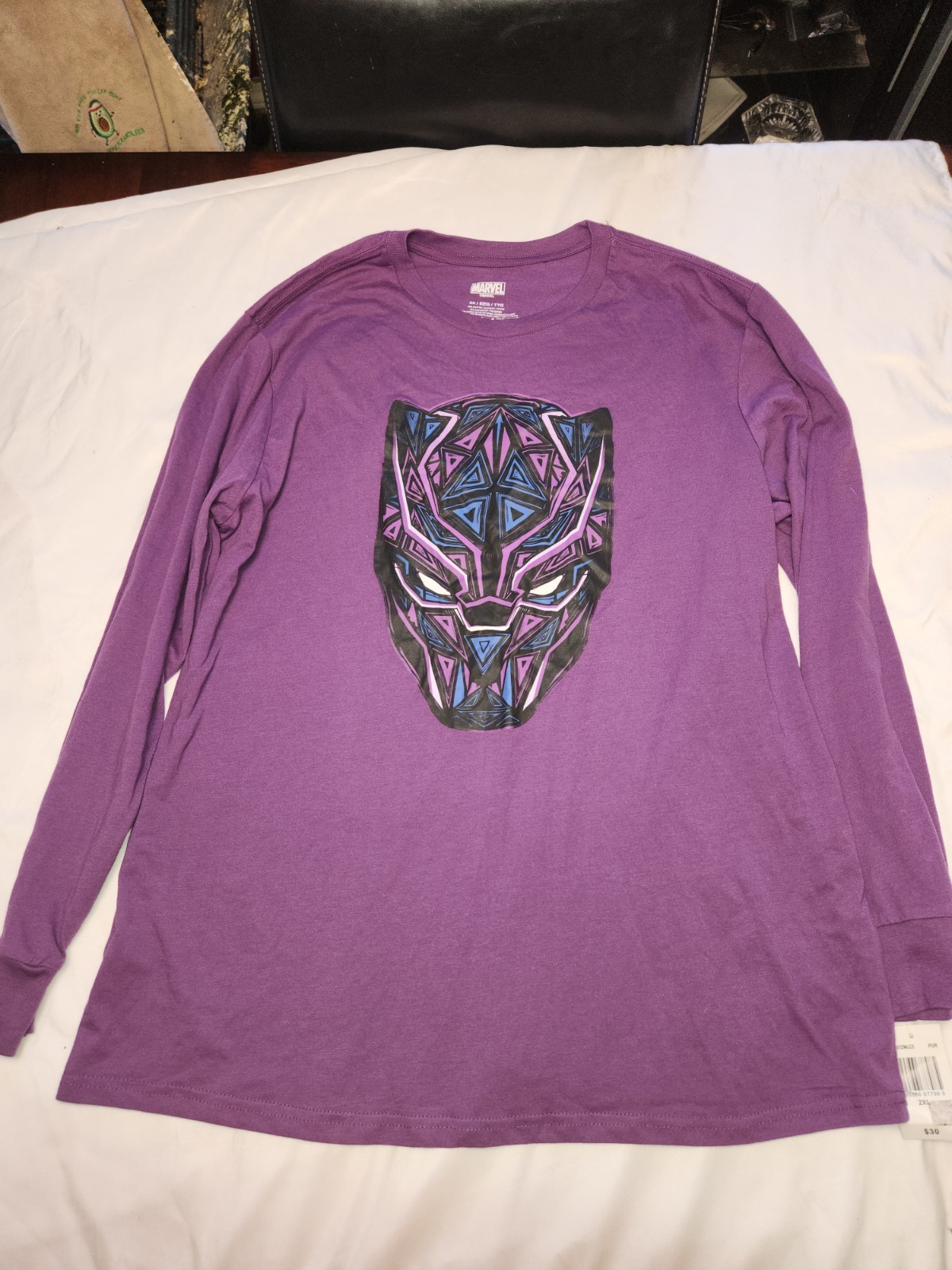 Marvel Black Panther Long Sleeve Shirt Sz 2xl purple