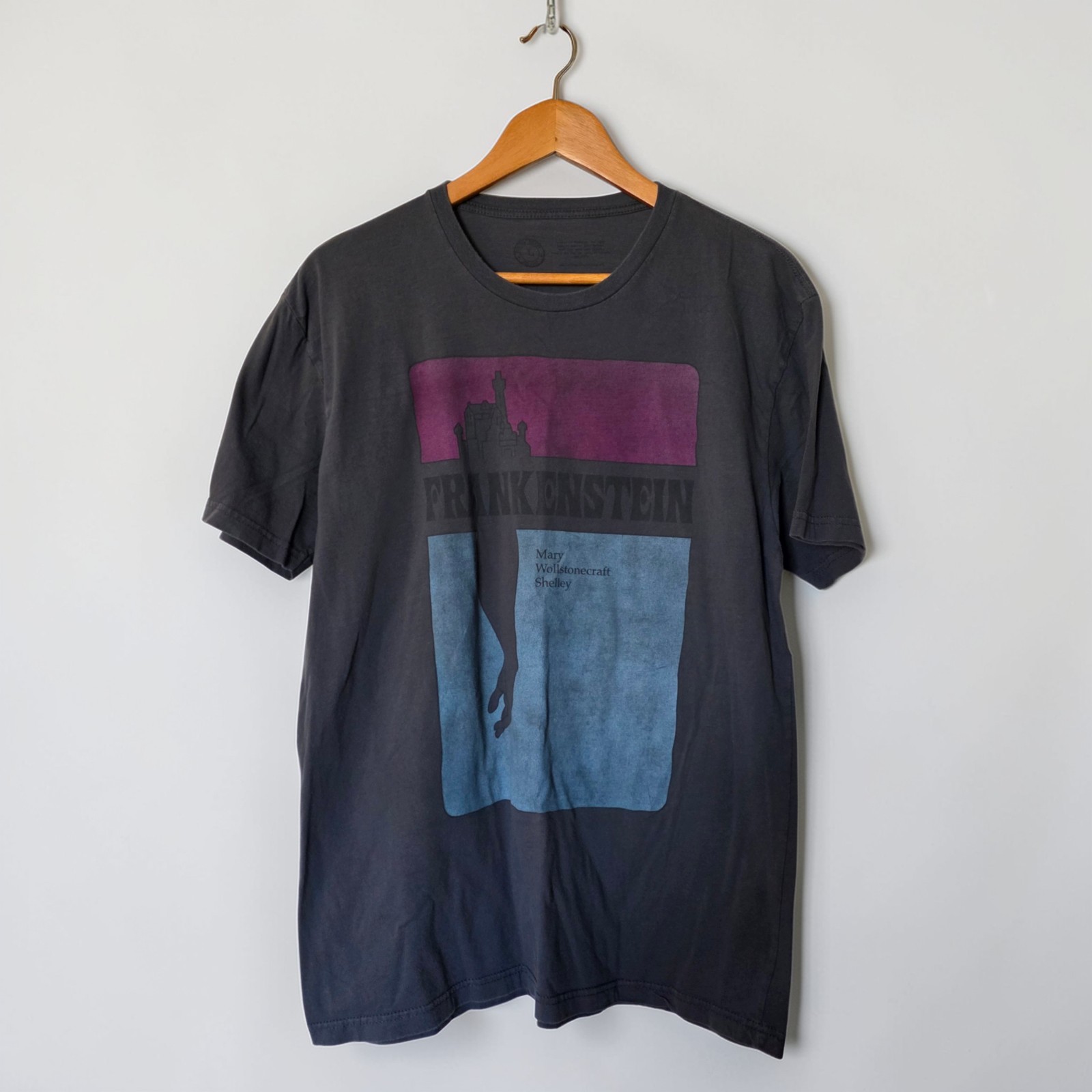 Frankenstein Mary Shelley Graphic Tee Mens Large Gray Gothic Horror Shirt Y2K gallery