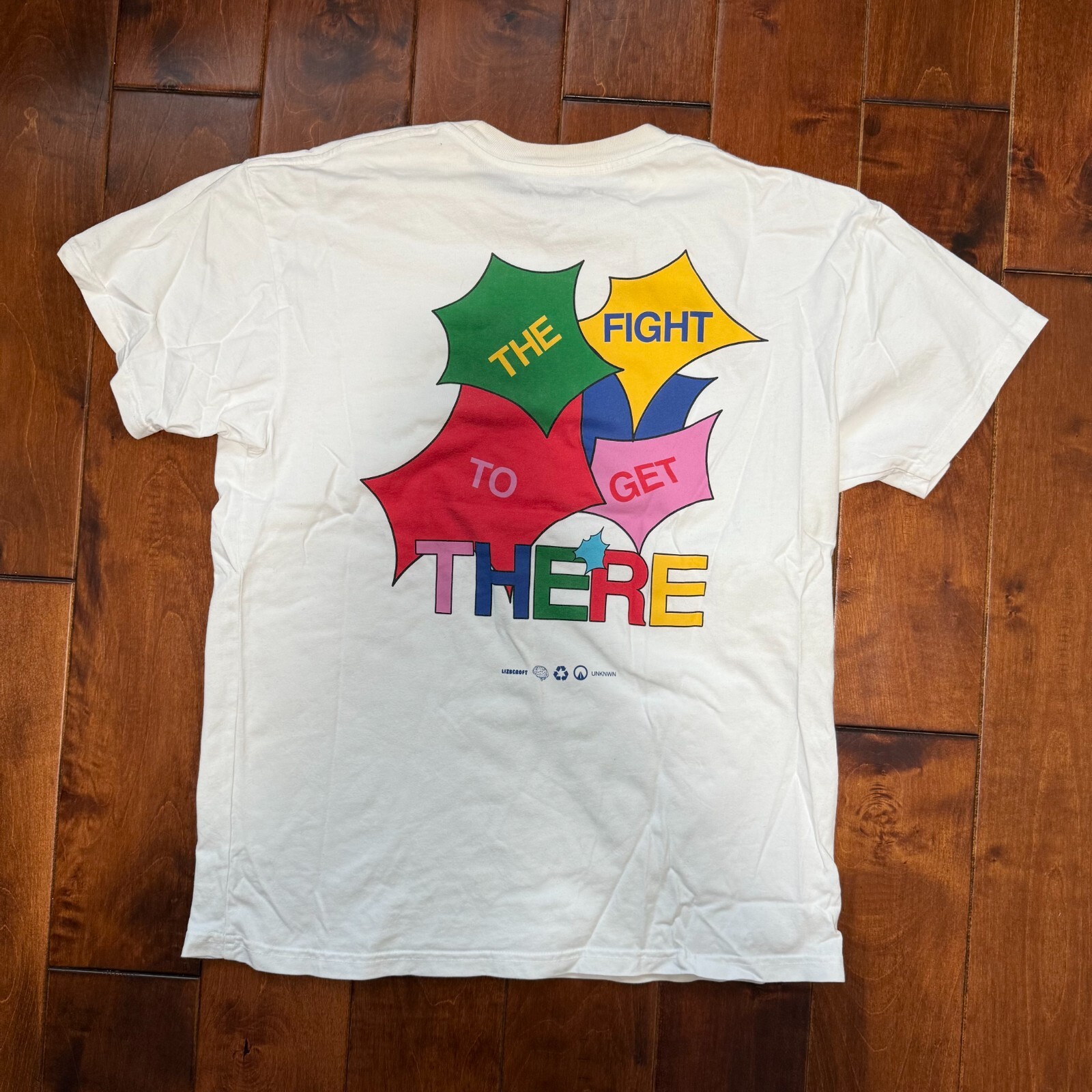 UNKNWN Smiley Face White T-Shirt Men's Small Made in USA gallery