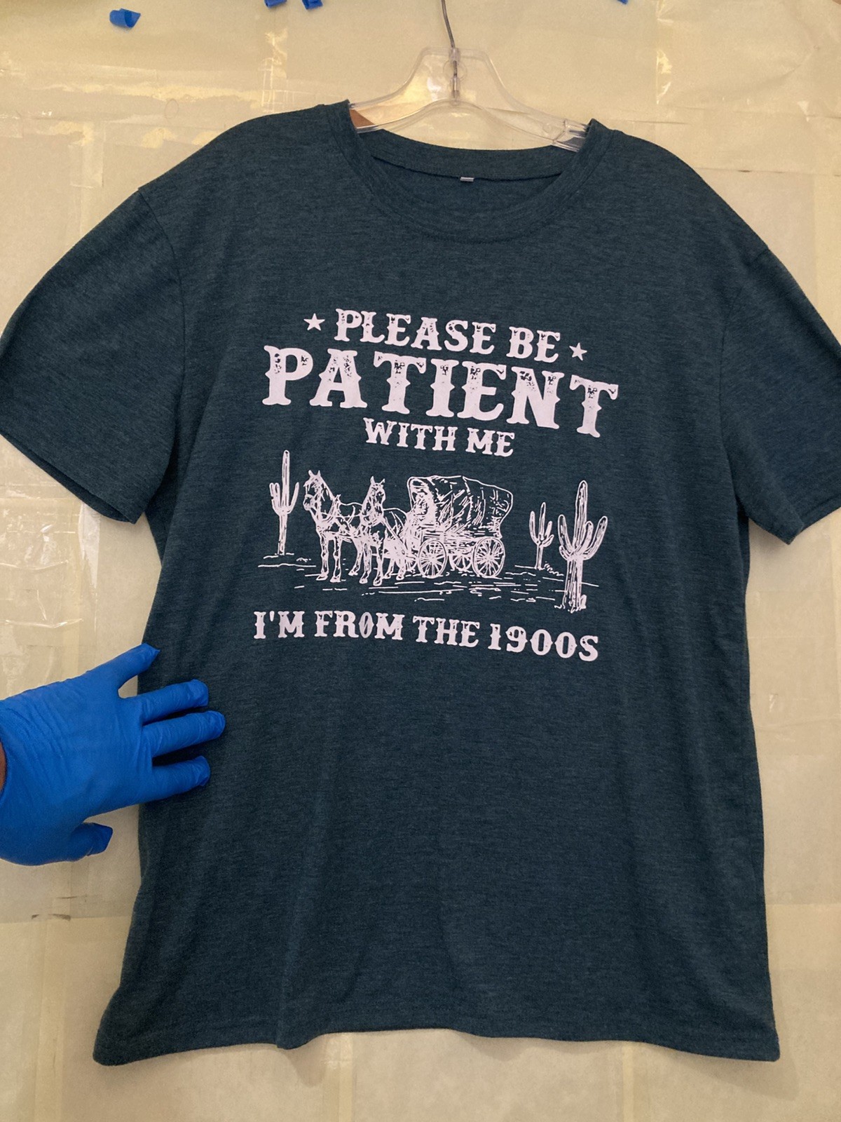 PLEASE BE PATIENT WITH ME Unisex T Shirt; XL; Blue Gray; PreOwned & Very Good gallery