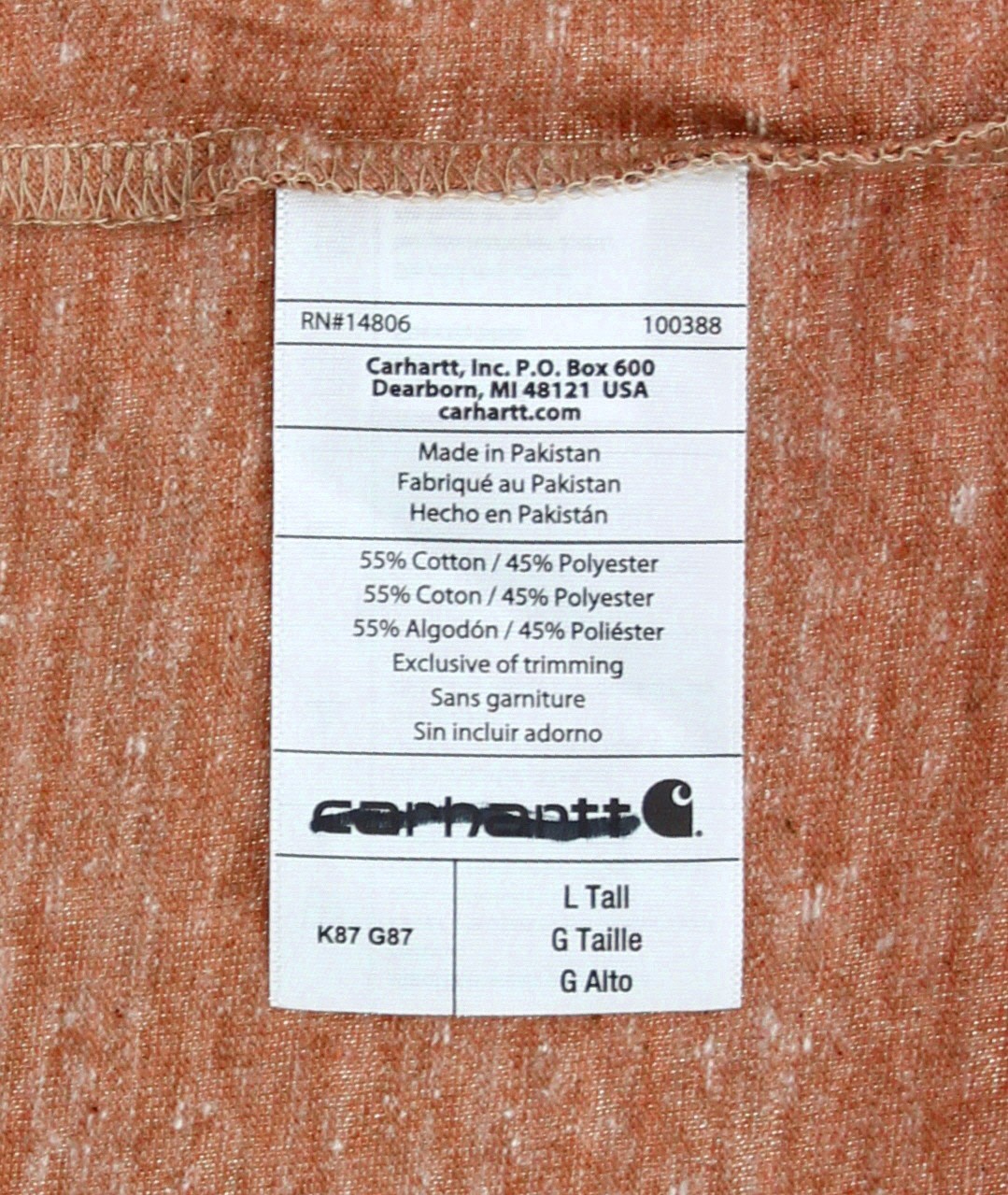 Carhartt Men's Big & Tall T-Shirt, Heavyweight Loose Fit Short Sleeve Pocket Tee gallery