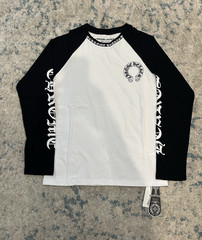 Chrome Hearts Horseshoe Logo Raglan 3/4 Sleeve T-Shirt Men’s S Black/White
