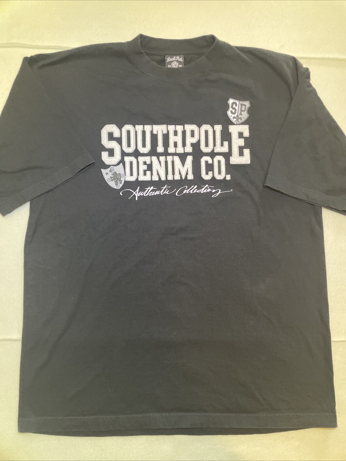 Vintage South Pole T-shirt Black 90’s Y2K Hip Hop Streetwear Men’s Size XL