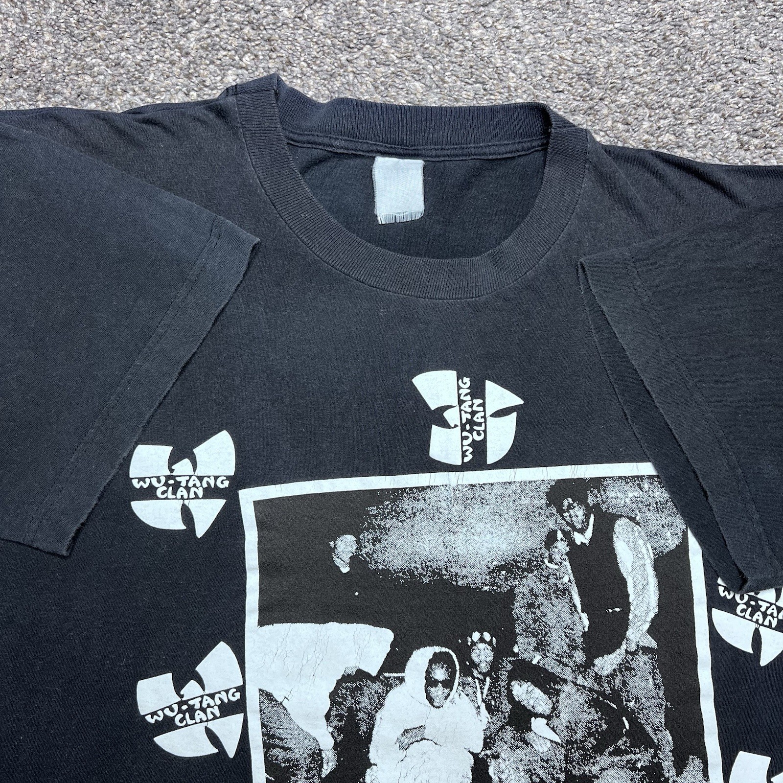 Vintage 1990s Wu Tang Clan 36 Chambers Of Death Promo Rap T-Shirt Sz L gallery