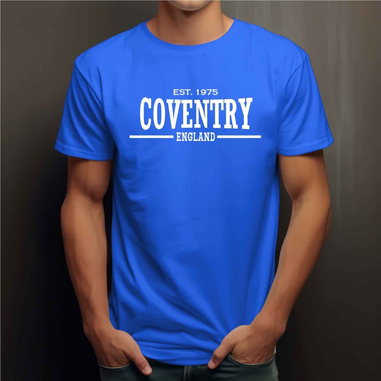 Mens 50th Birthday T Shirt City Of Birth COVENTRY any Place Year 30th 60th 40th