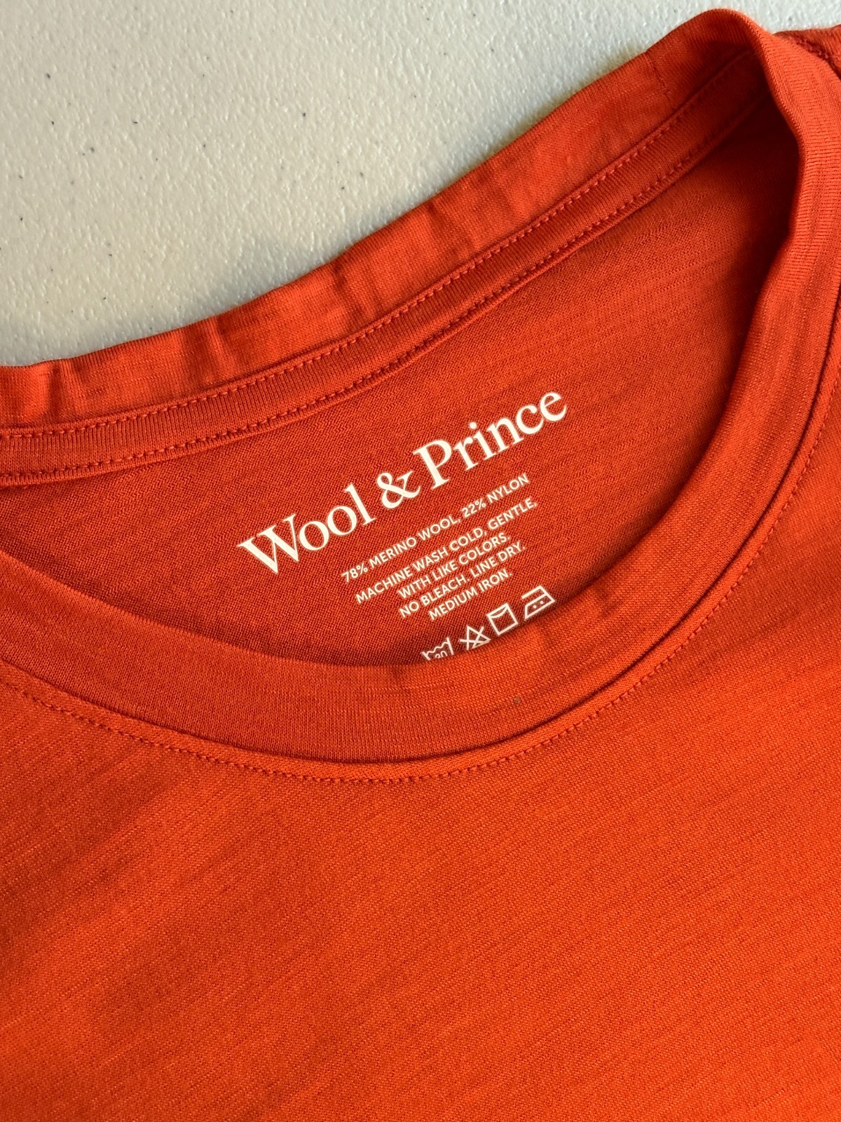 Wool & Prince Merino Wool T Shirt Size M bs77 gallery