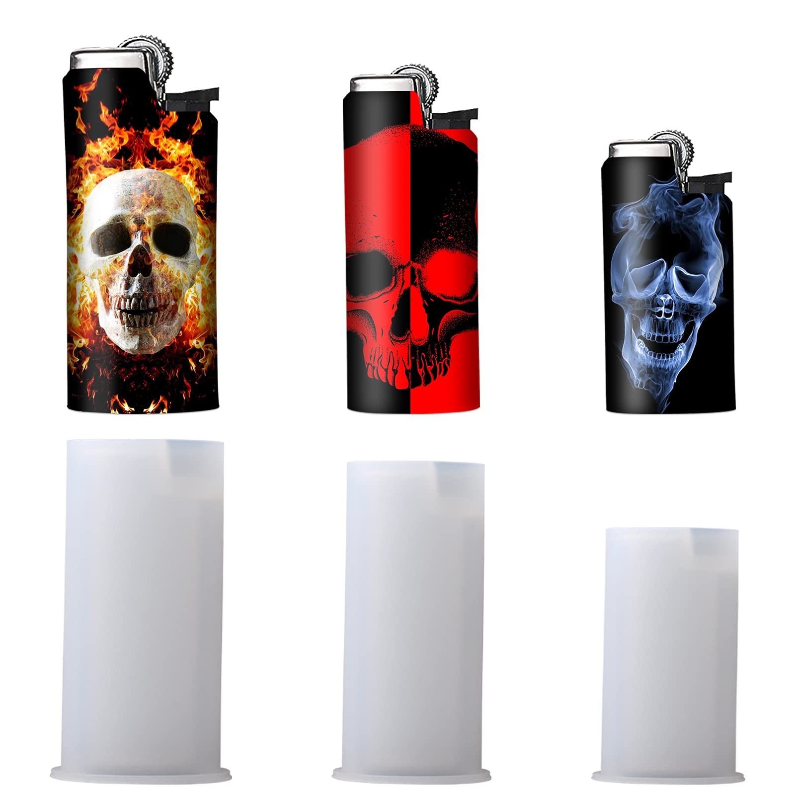 3 Pieces Lighter Case Resin Molds Compatible with J5 J3 J6, Lighter Silicone Mol