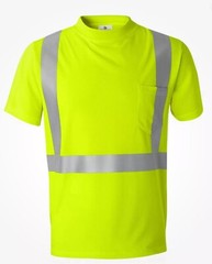 Kishigo Men Large High-performance Microfiber High Vis Safety T-shirt 9110 9111