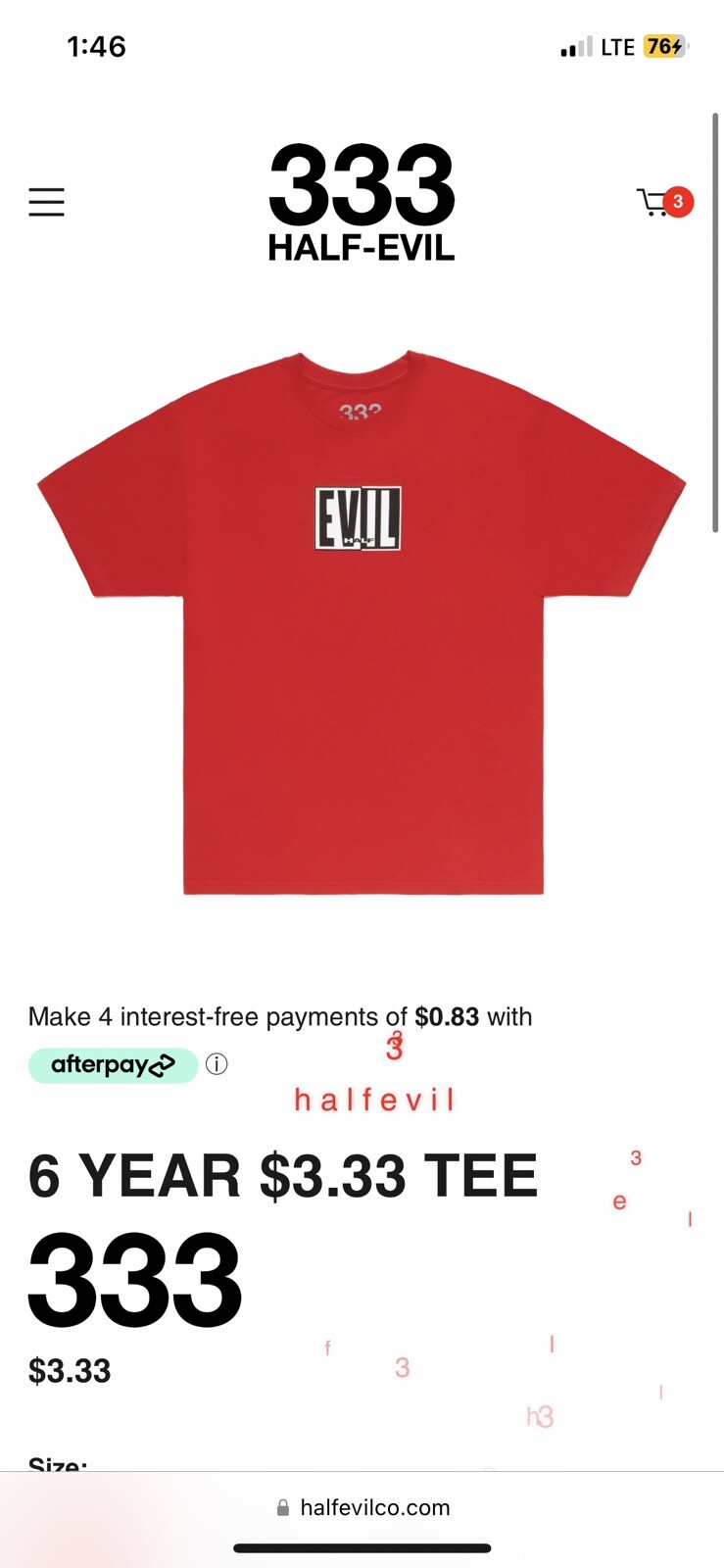 Half Evil 333 6 Years Anniversary Shirt Red XL supported by Cloonee Hellbent gallery