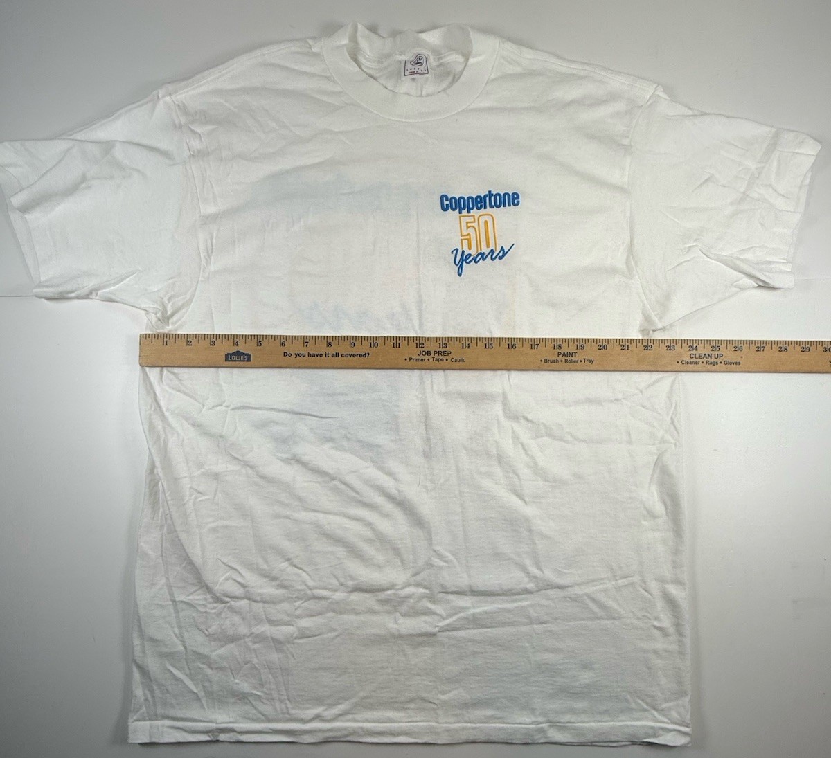 Vintage Coppertone Sunscreen T-Shirt XL 50 Years Girl Logo Delta 90s Made In USA gallery