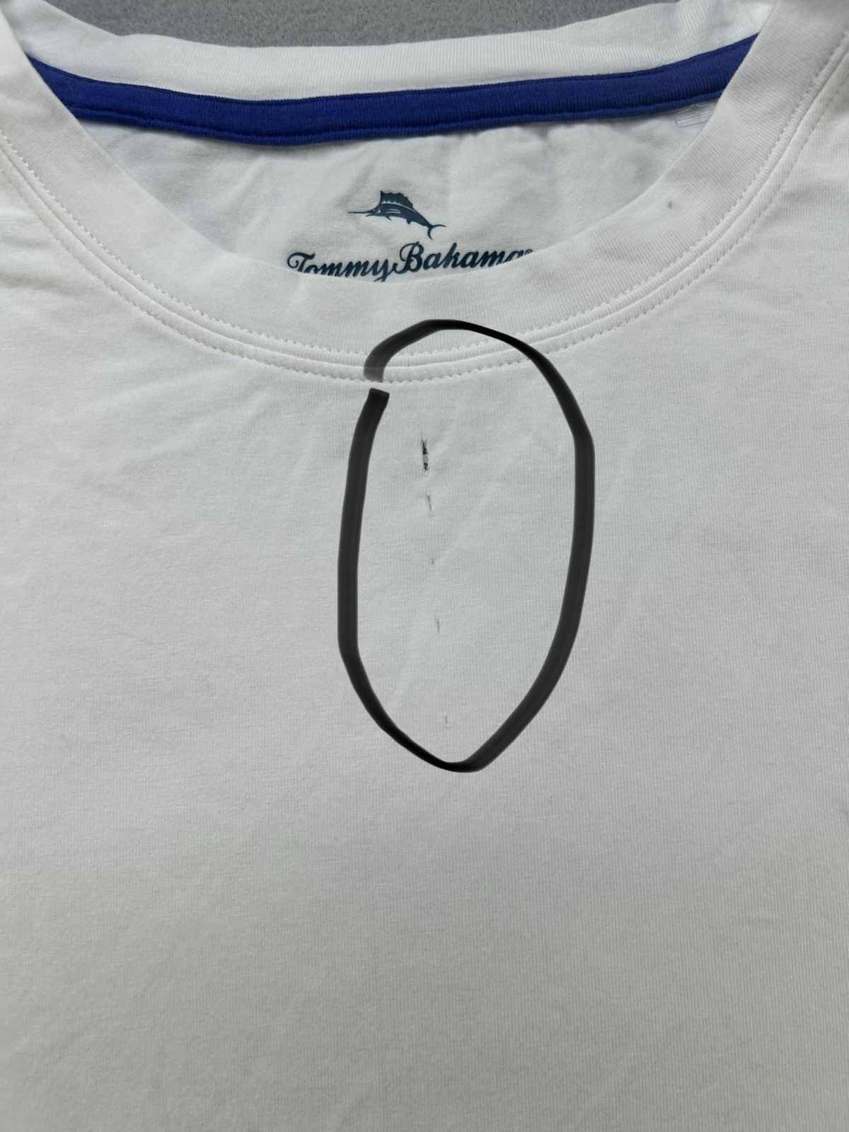Tommy Bahama Men Shirt White M Cotton Spandex Lounge Sleepwear NWOT Marlin Logo gallery