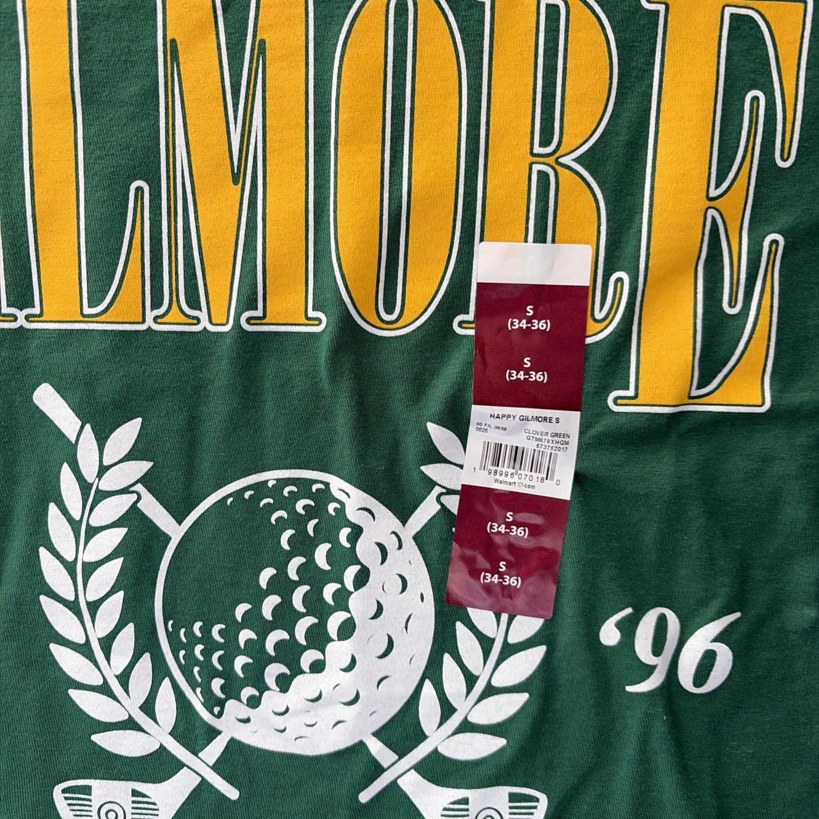 “Just tap it in” Happy Gilmore Green Short Sleeve T-Shirt Size Small 34-36 Nwt gallery