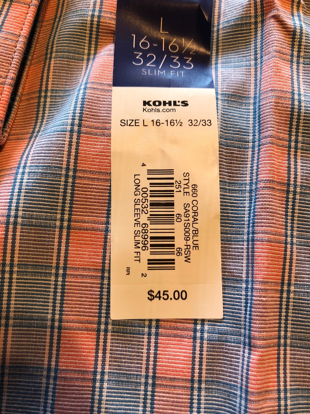 APT.9 MENS LS Shirt Pink Blue Large 32-33 MENS 16-16 1/2 $45 (s-blk-14-34) gallery