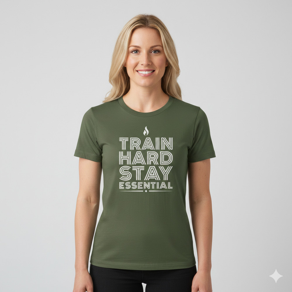 Men Train Essentials Training Tee Gym Workout Motivational Shirt Gift for Him