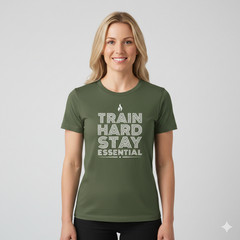 Men Train Essentials Training Tee Gym Workout Motivational Shirt Gift for Him